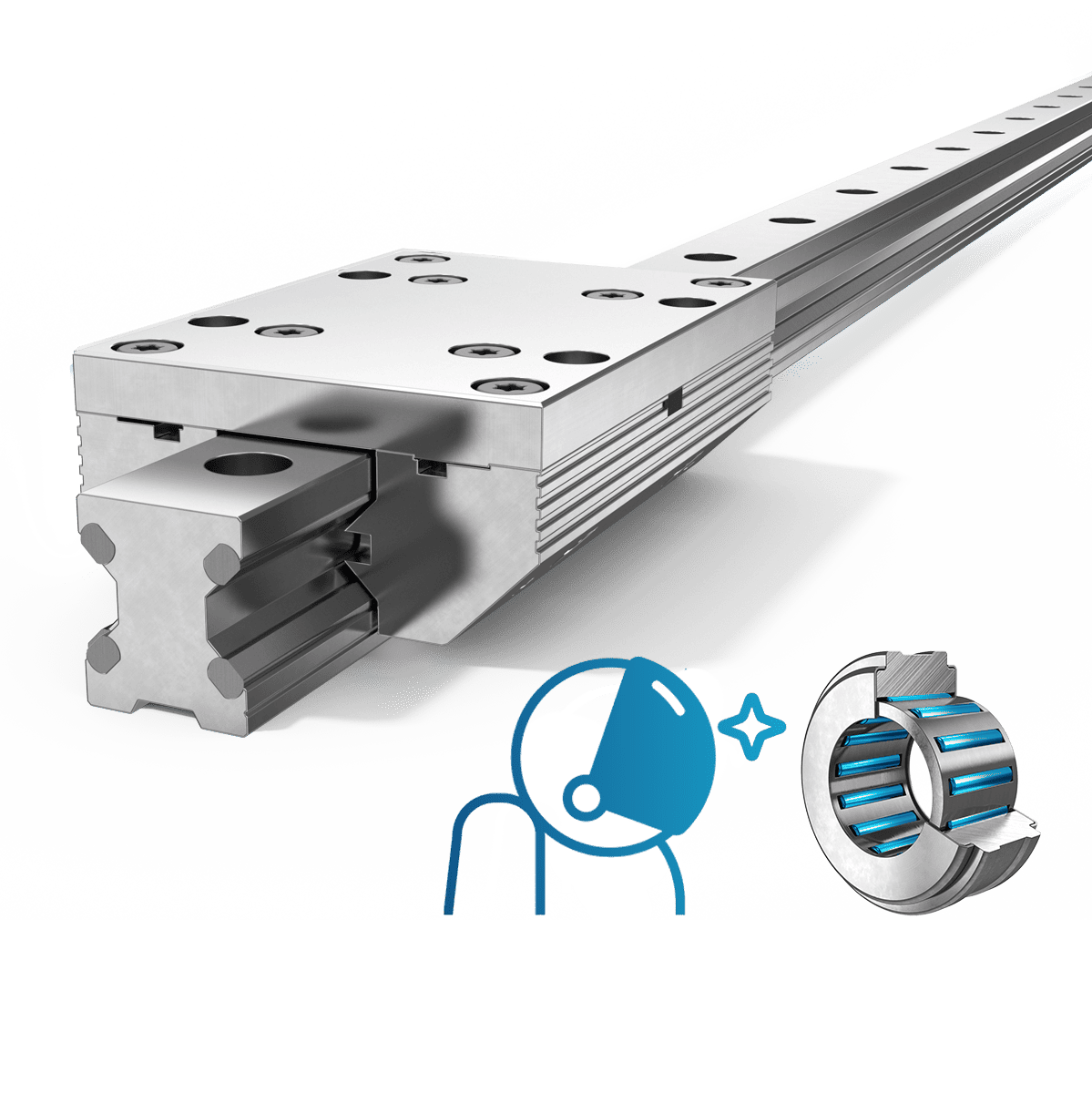 Linearführung Profilschiene mit Laufwagen Typ FDI
